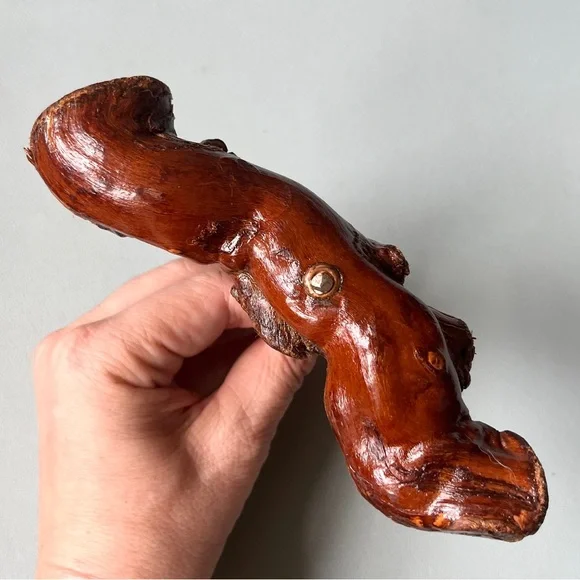 Vintage Burl Wood Cork Screw Corkcrew Bottle Opener Grapevine Vintage French Bar - Picture 4 of 8